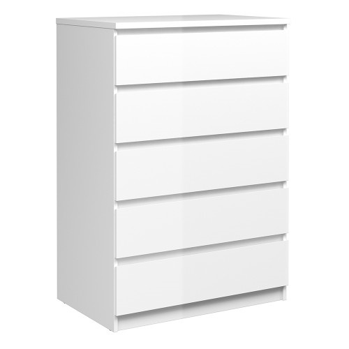 Caia Chest of 5 Drawers White