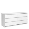 Caia Wide Chest of 6 Drawer White