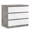 Caia Chest of 3 Drawer Concrete