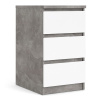 Caia Bedside 3 Drawer Concrete