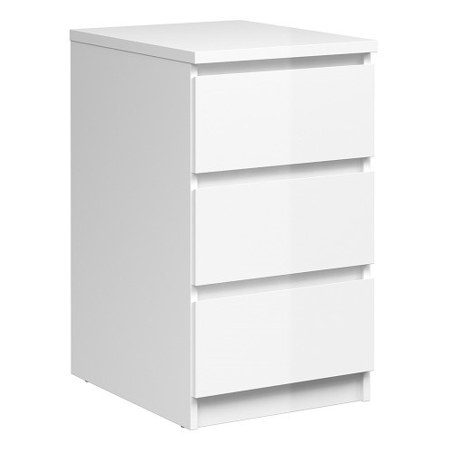 Caia Bedside 3 Drawer White