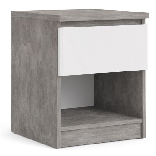 Caia Bedside 1 Drawer Concrete