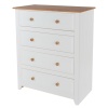 Capri White 4 drawer chest
