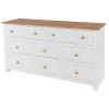 Capri White 8 drawer large chest