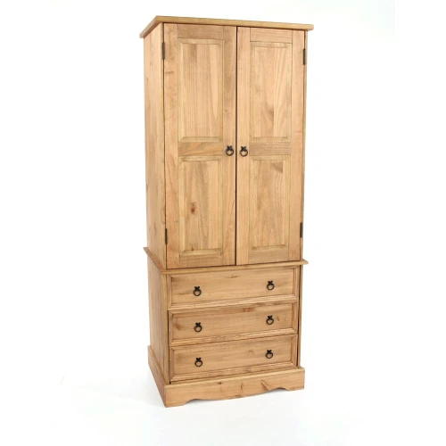 Corona 2 Door 3 Drawer Wardrobe Pine