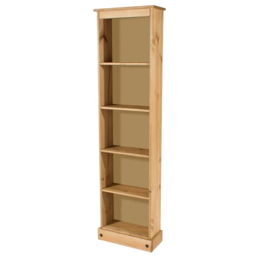 Corona Tall Narrow Bookcase Pine