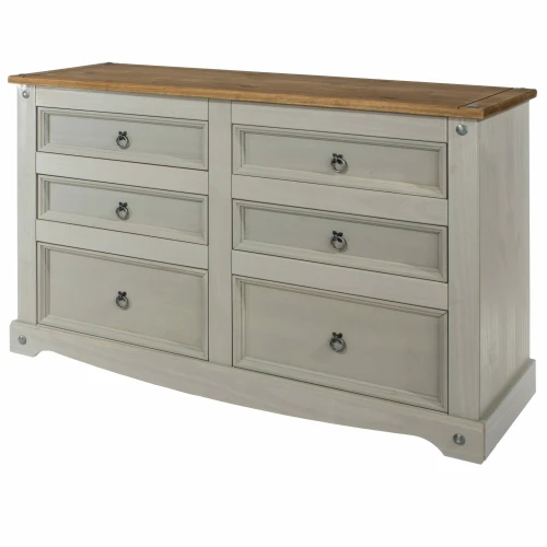 Corona 3x3 Drawer Wide Chest Grey