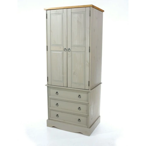 Corona 2 Door 3 drawer Wardrobe Grey