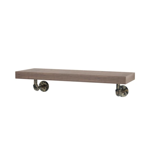 Loft wall shelf with pipe design brackets 600