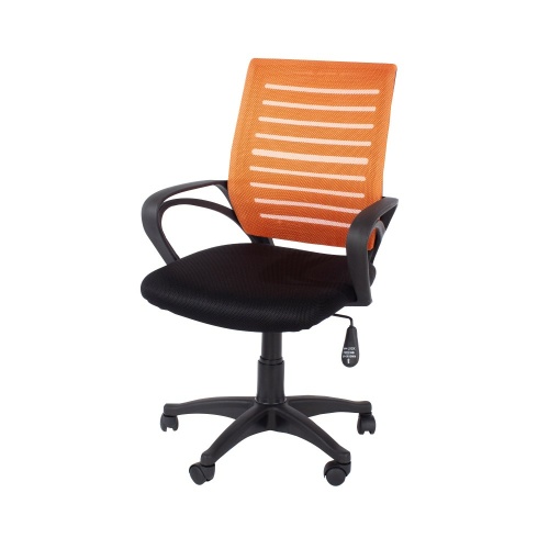 Loft study chair orange mesh back