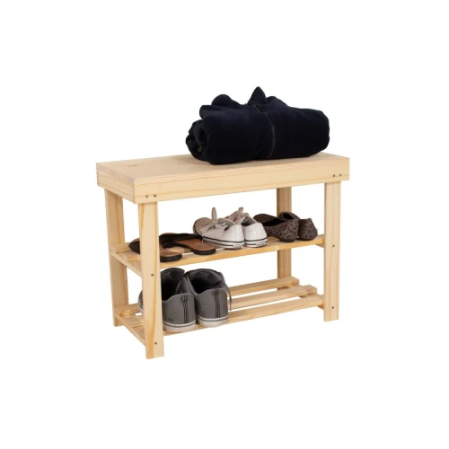 Shoe bench with solid top