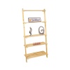 Ladder design shelf unit with slatted shelves