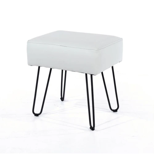 Aspen Grey PU Rectangular Stool