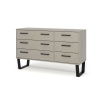 Texas 6 Drawer Wide Chest Grey