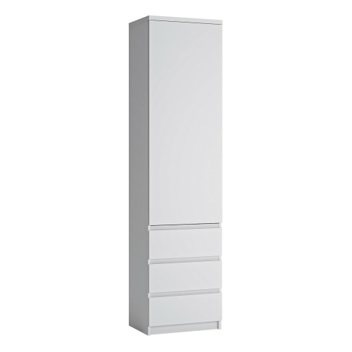 Ribo Tall narrow cupboard White