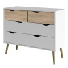 Oslo Chest of 4 Drawers White and Oak