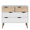Oslo Chest of 4 Drawers White and Oak
