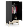 Oslo 2 Door Wardrobe Black and Oak