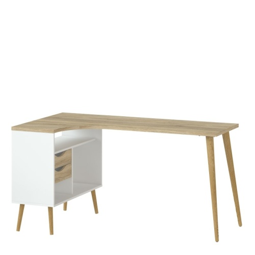Oslo Desk White and Oak