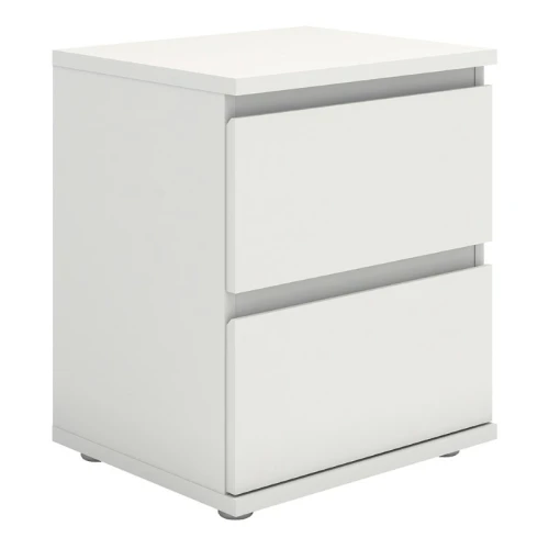 Nova White Bedside 2 Drawer