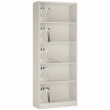 Tall Wide Bookcase In Pearl White