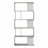 Maze Open Bookcase 4 Shelves Concrete and White