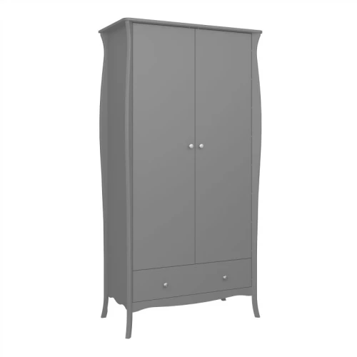 Bar Grey 2 Door 1 Drawer Wardrobe