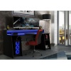 Tez Gaming Desk with Blue LED Matt Black