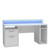 Tez Gaming Desk with Blue LED in White