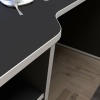 Tez Gaming Desk with LED in Black-White