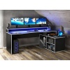Tez Gaming Desk with LED in Black/White
