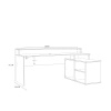 Tez Gaming Desk with LED in Black-White