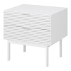Soma Bedside Table Pure White Brushed