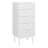 Soma 5 Drawer Narrow Chest Pure White Brushed