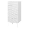 Soma 5 Drawer Narrow Chest Pure White Brushed
