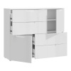 Enna Abstract Chest in White High Gloss