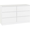 Malvern White 6 Drawer Chest