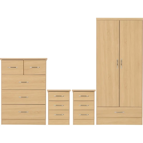 Nevada 2 Door Wardrobe Bedroom Set Sonoma