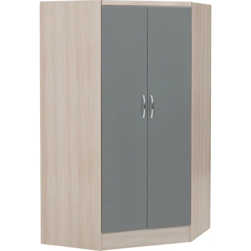 Nevada Corner Wardrobe Grey