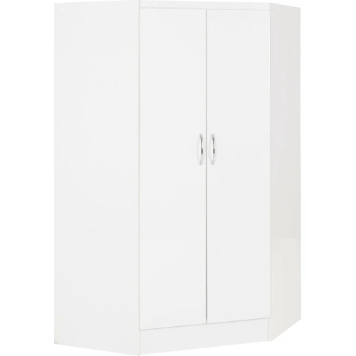 Nevada Corner Wardrobe White