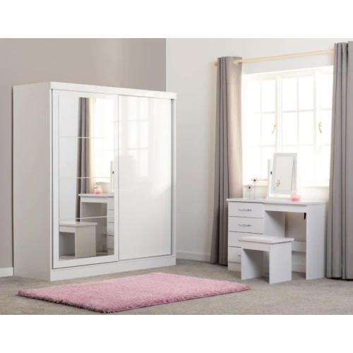 Nevada 2 Door Sliding Wardrobe White