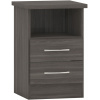 Nevada 2 Drawer Bedside Black