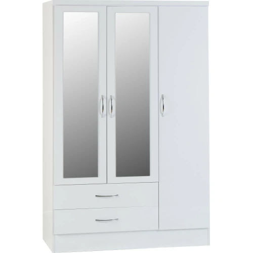 Nevada 3 Door Wardrobe White