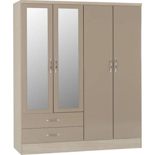 Nevada 4 Door Wardrobe Oyster