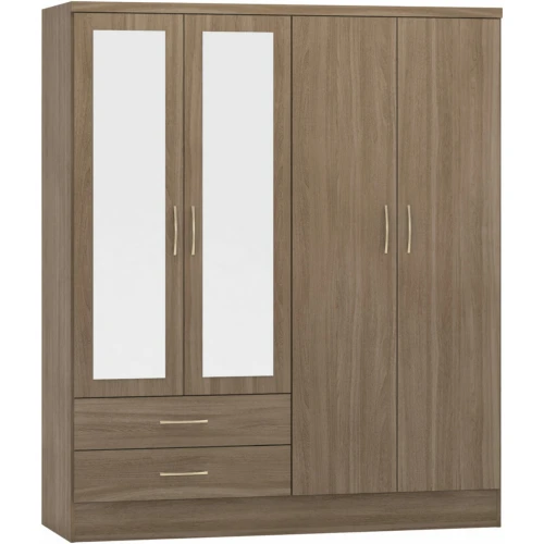 Nevada 4 Door Wardrobe Rustic