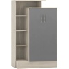 Nevada Petite Open Shelf Wardrobe Grey
