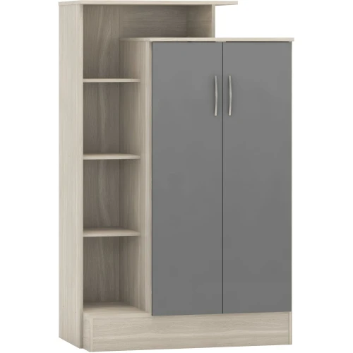 Nevada Petite Open Shelf Wardrobe Grey