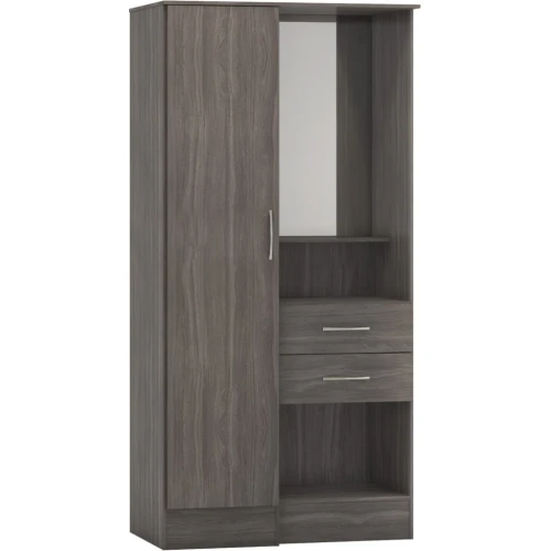 Nevada Vanity 1 Door Wardrobe Black