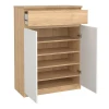 Caia Shoe Cabinet with 2 Doors 1 Drawer Oak