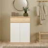 Caia Shoe Cabinet with 2 Doors 1 Drawer Oak